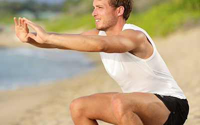 Male Doing Squats