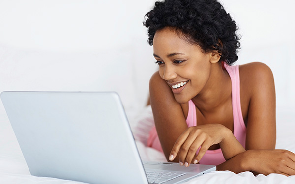 Student on the computer