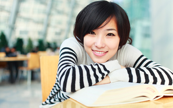 Student studying