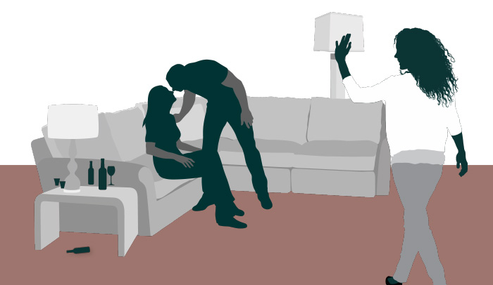 Illustration of a bystander intervening
