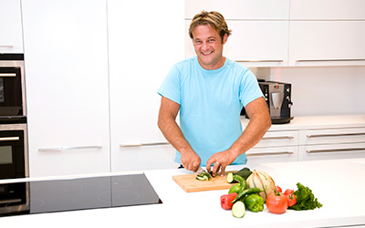 Student Making Salad
