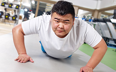 Student Doing Push-Ups