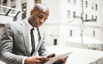 Well Dressed Student Preparing For Interview