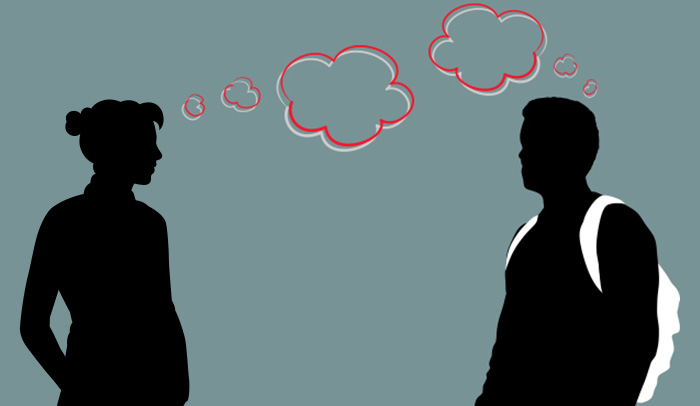Illustration of people thinking