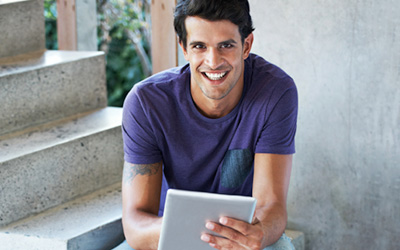 Student Using A Computer