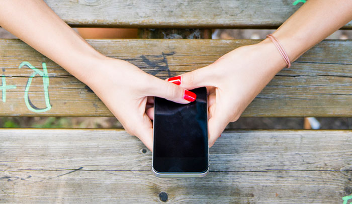 Student texting