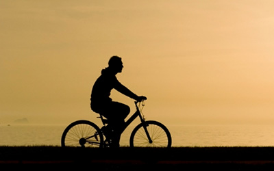 Silhouette of Cyclist
