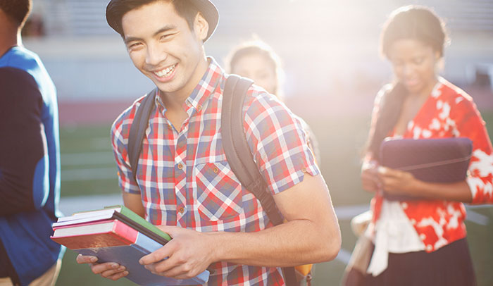 Happy student