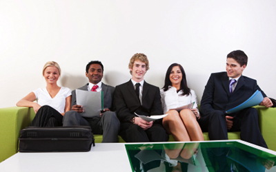 People waiting for interviews