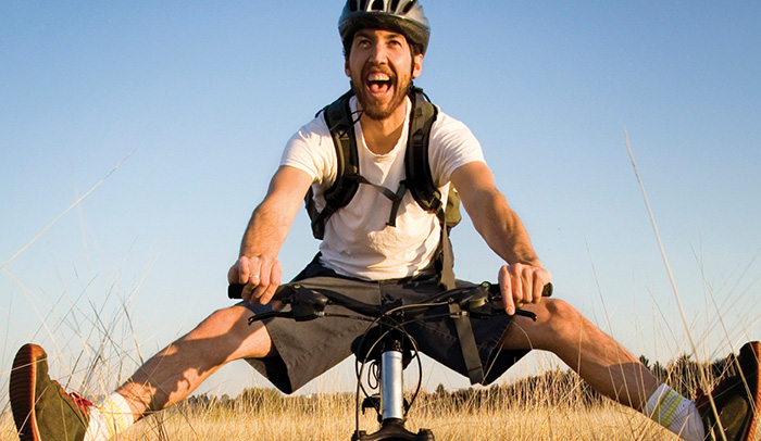 Student having fun while exercising