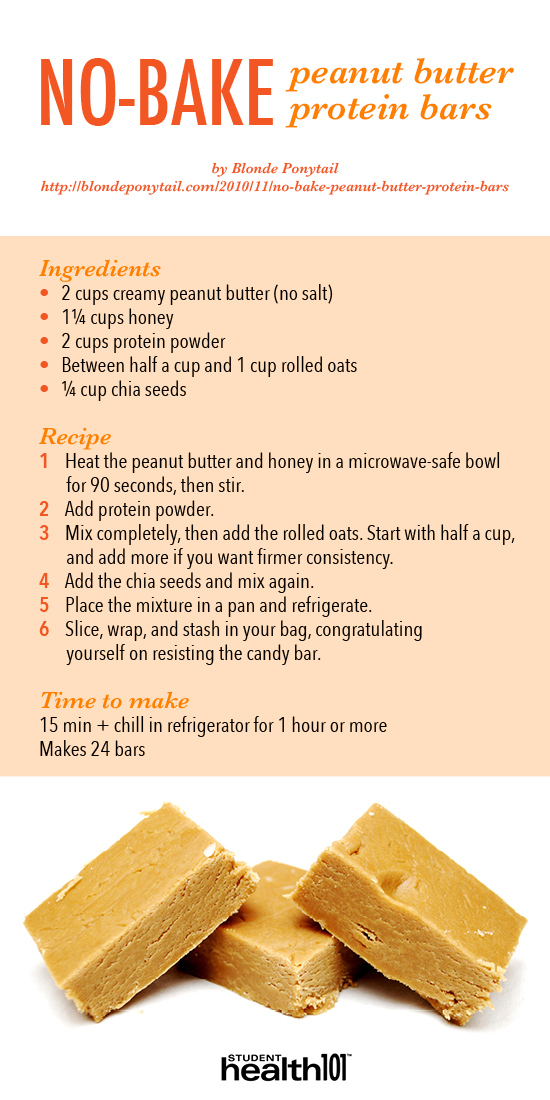 No Bake Peanut Butter Protein Bars