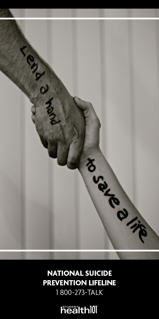 Lend a hand to save a life. National Suicide Prevention Lifeline 1-800-273-TALK