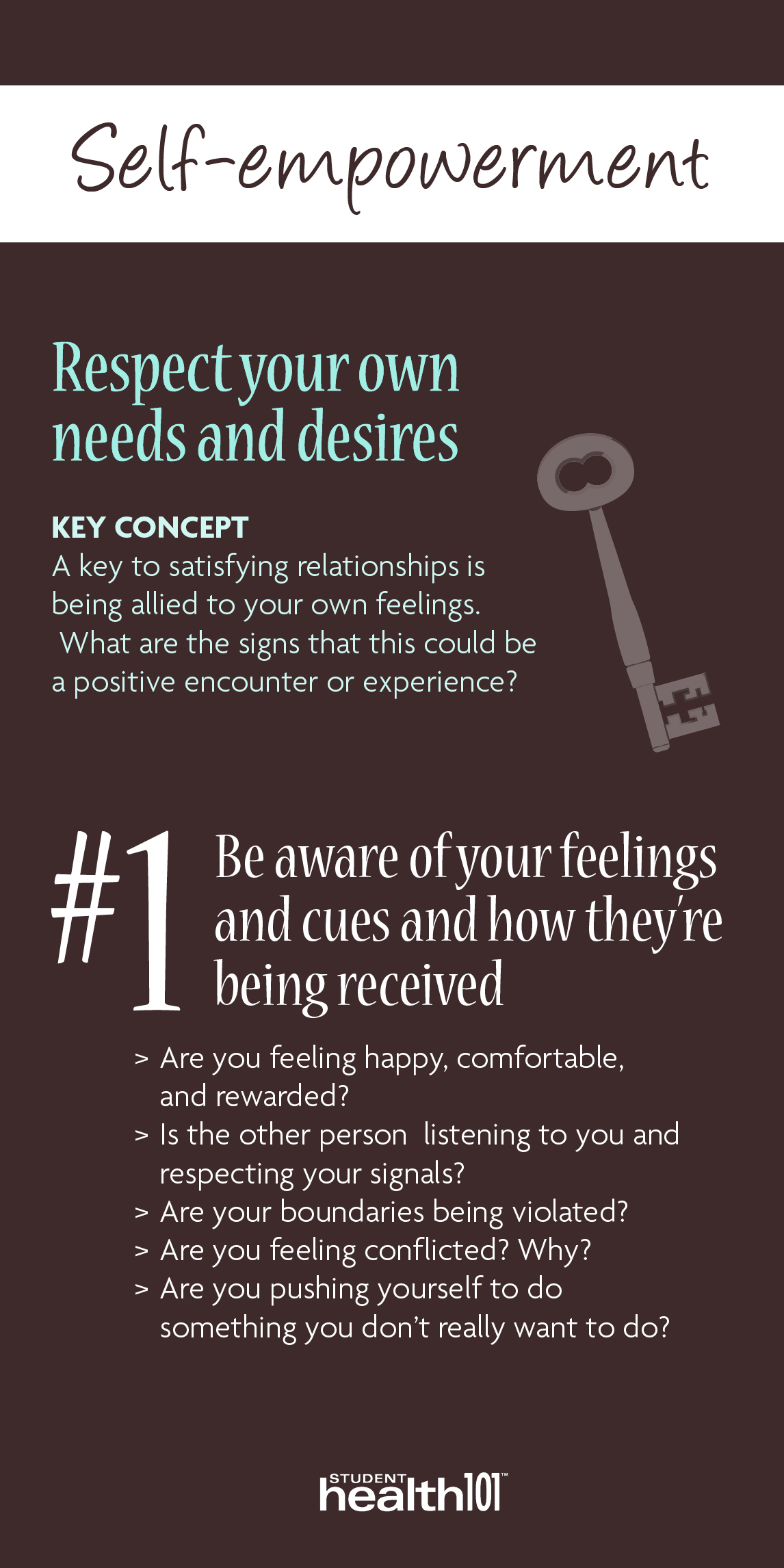 Respect your own need and desires