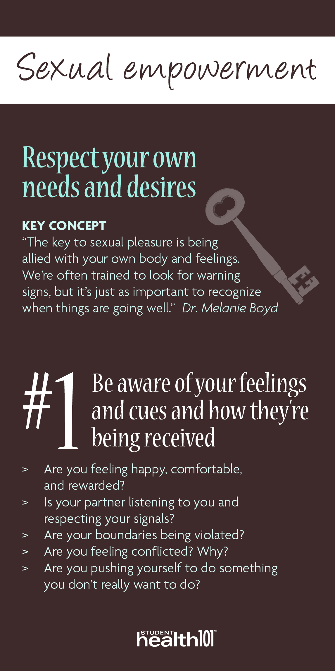Respect your own need and desires