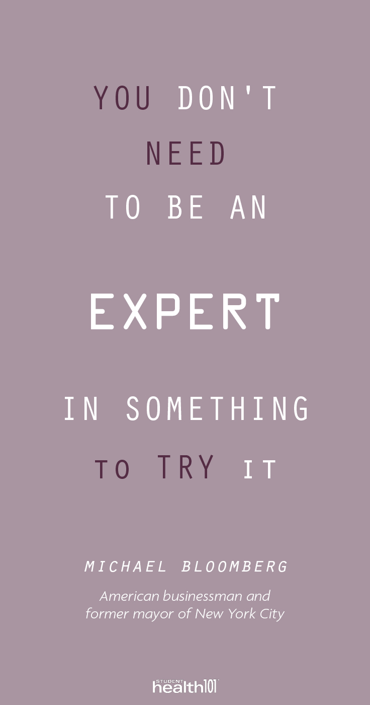 You don't need to be an expert in something to try it